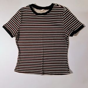 Red striped baby tee